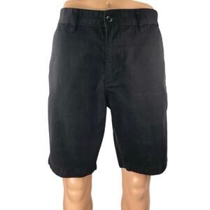 RVCA Weekender Men's Black High Waist Casual Outdoor Chino Khaki Shorts Size 34